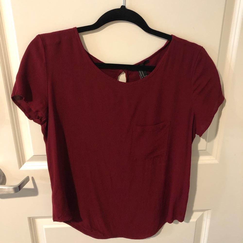 Red business blouse